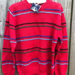 Boys red striped sweater